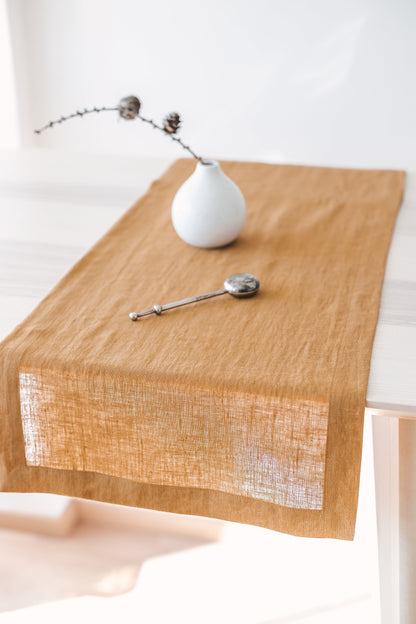 Amber Linen Table Runner