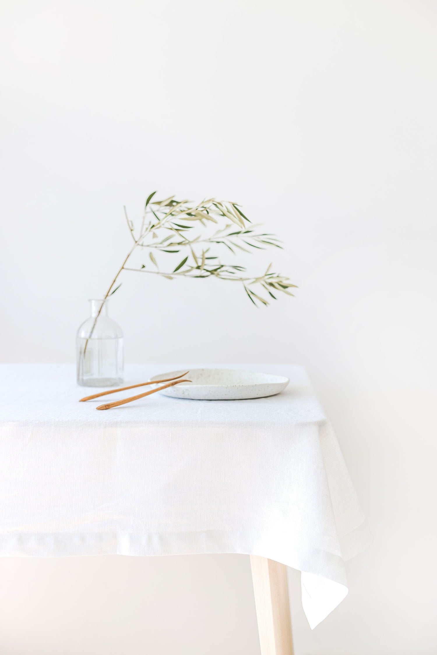 White Linen Tablecloth