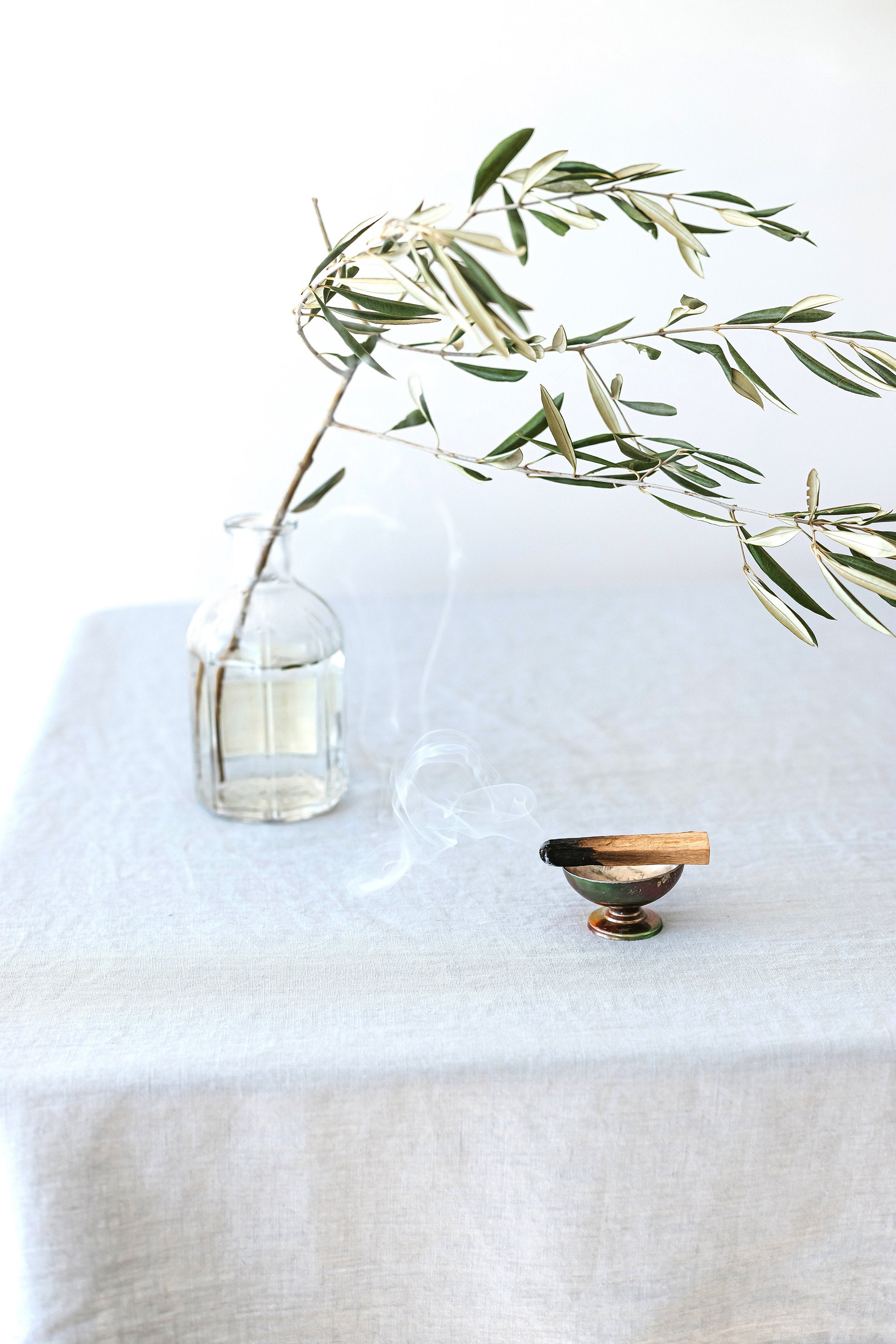 Cloud Gray Linen Tablecloth