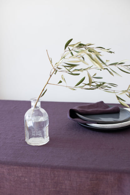 Plum Linen Tablecloth