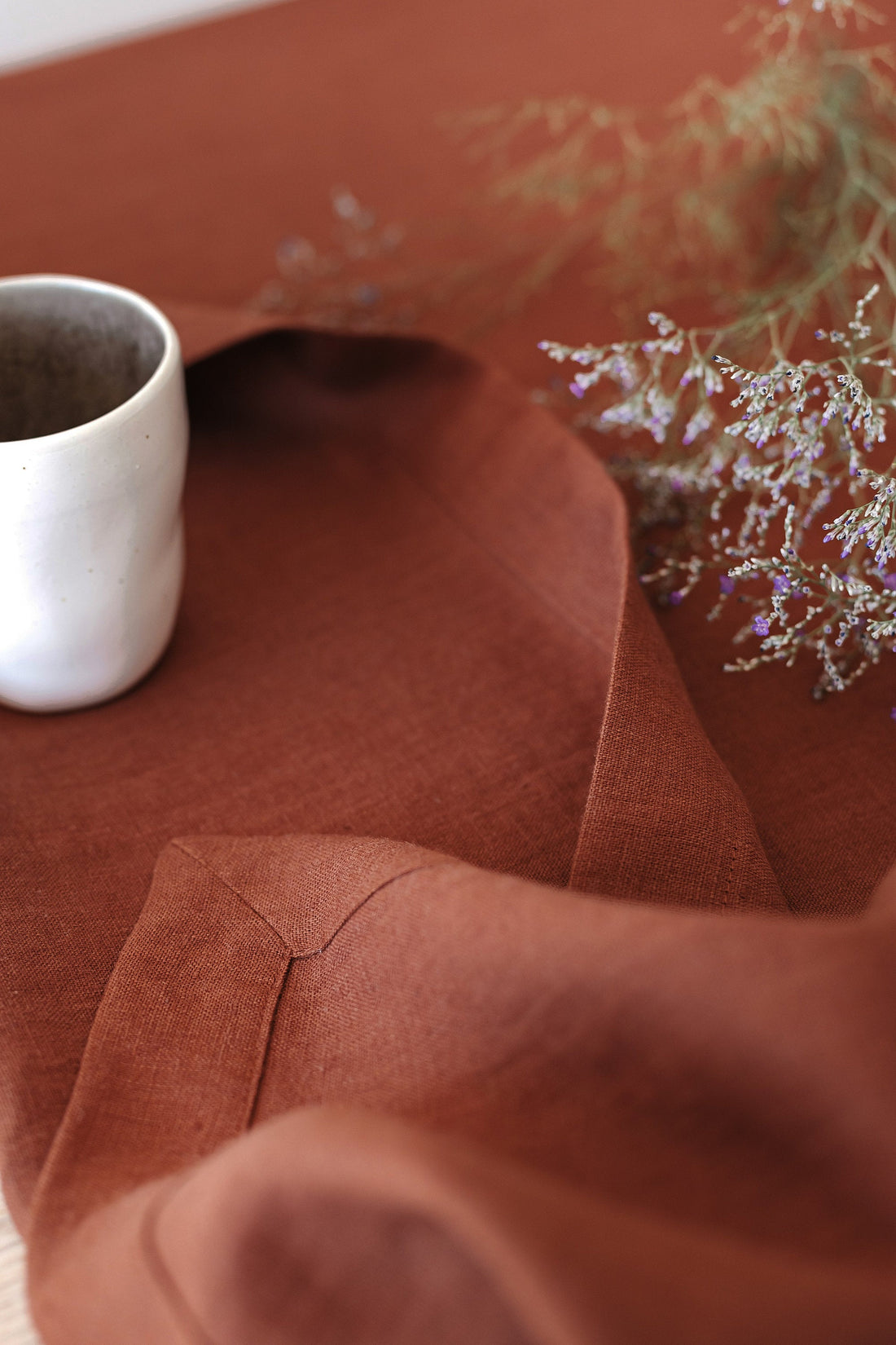 Rusty Linen Tablecloth