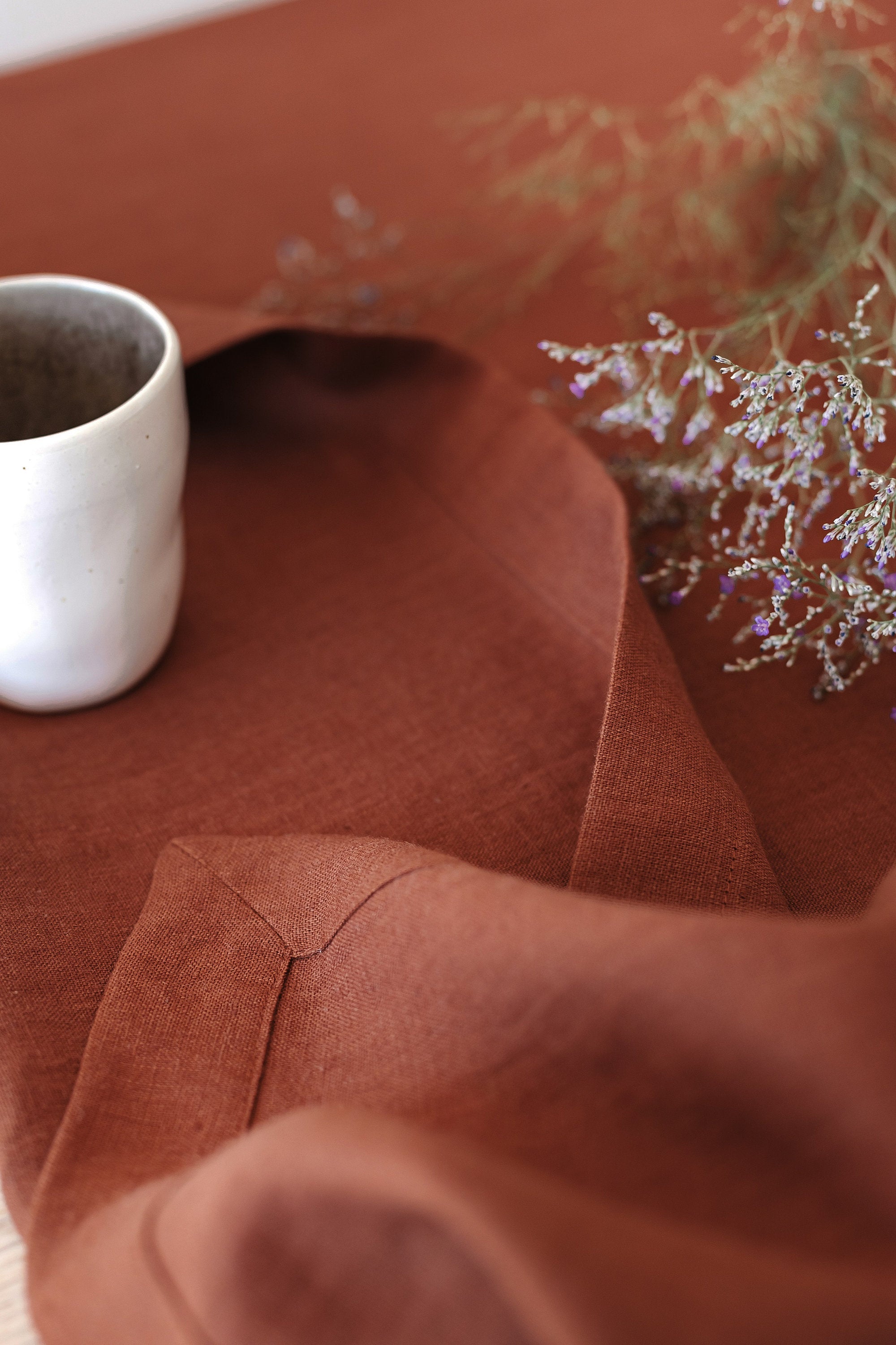 Rusty Linen Tablecloth