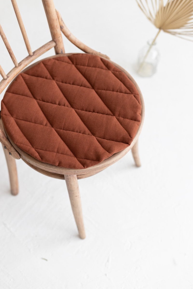 Rusty Linen Seat Pad