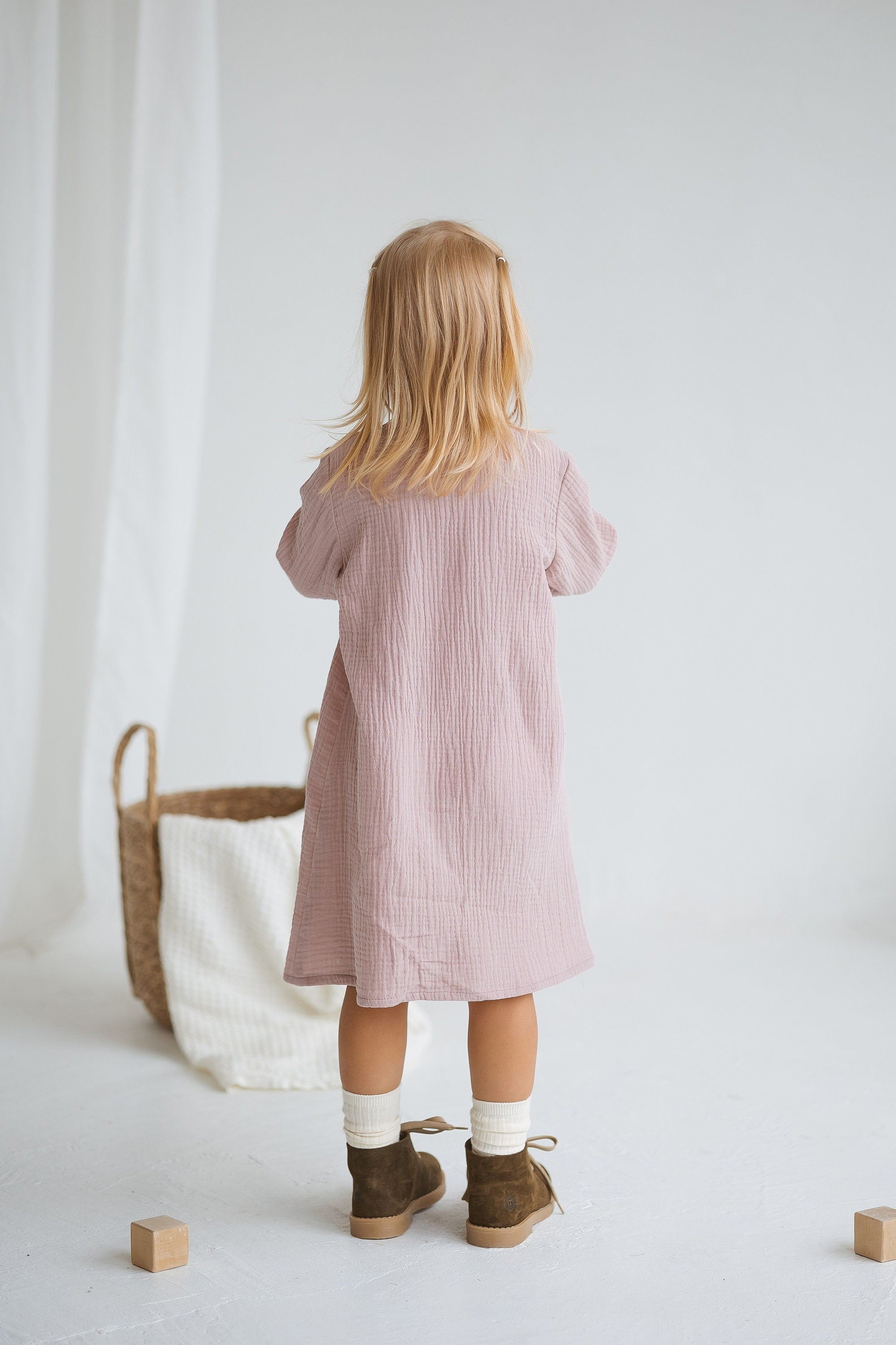 Pale Pink Muslin Girls Dress