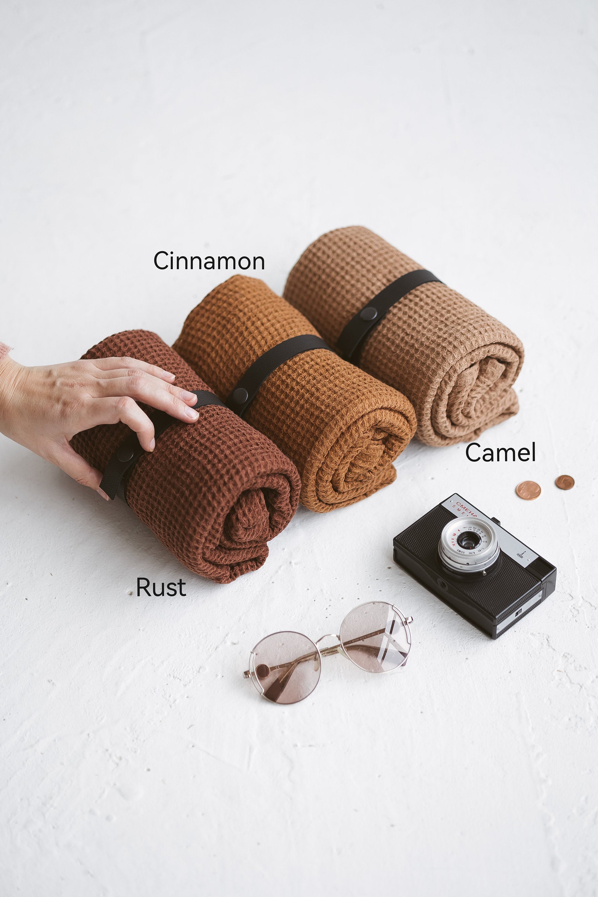 Waffle Linen Travel Towel
