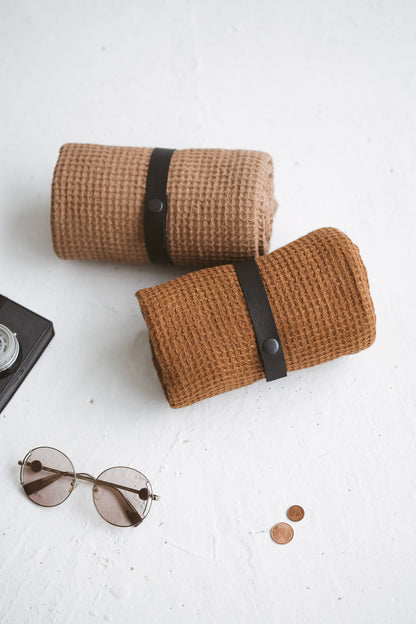Waffle Linen Travel Towel