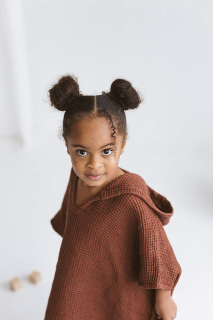 Linen Beach Poncho For Kids