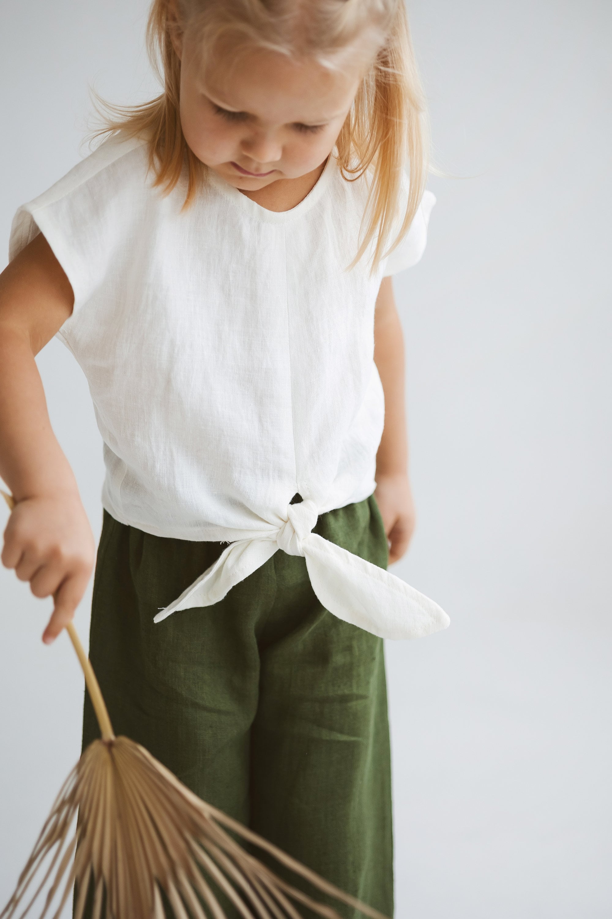 Natural light linen Top
