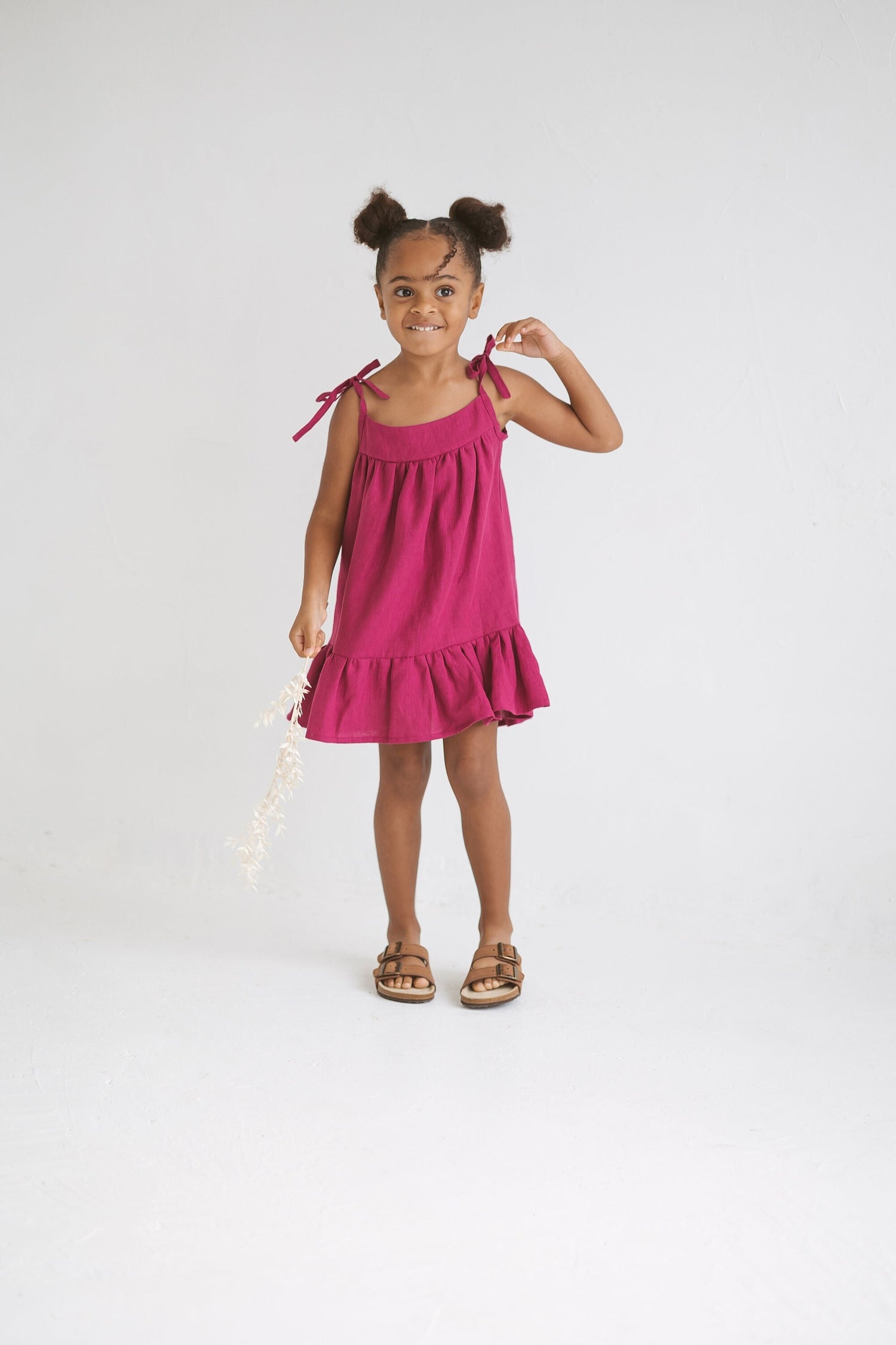 Natural light Linen Girls Dress