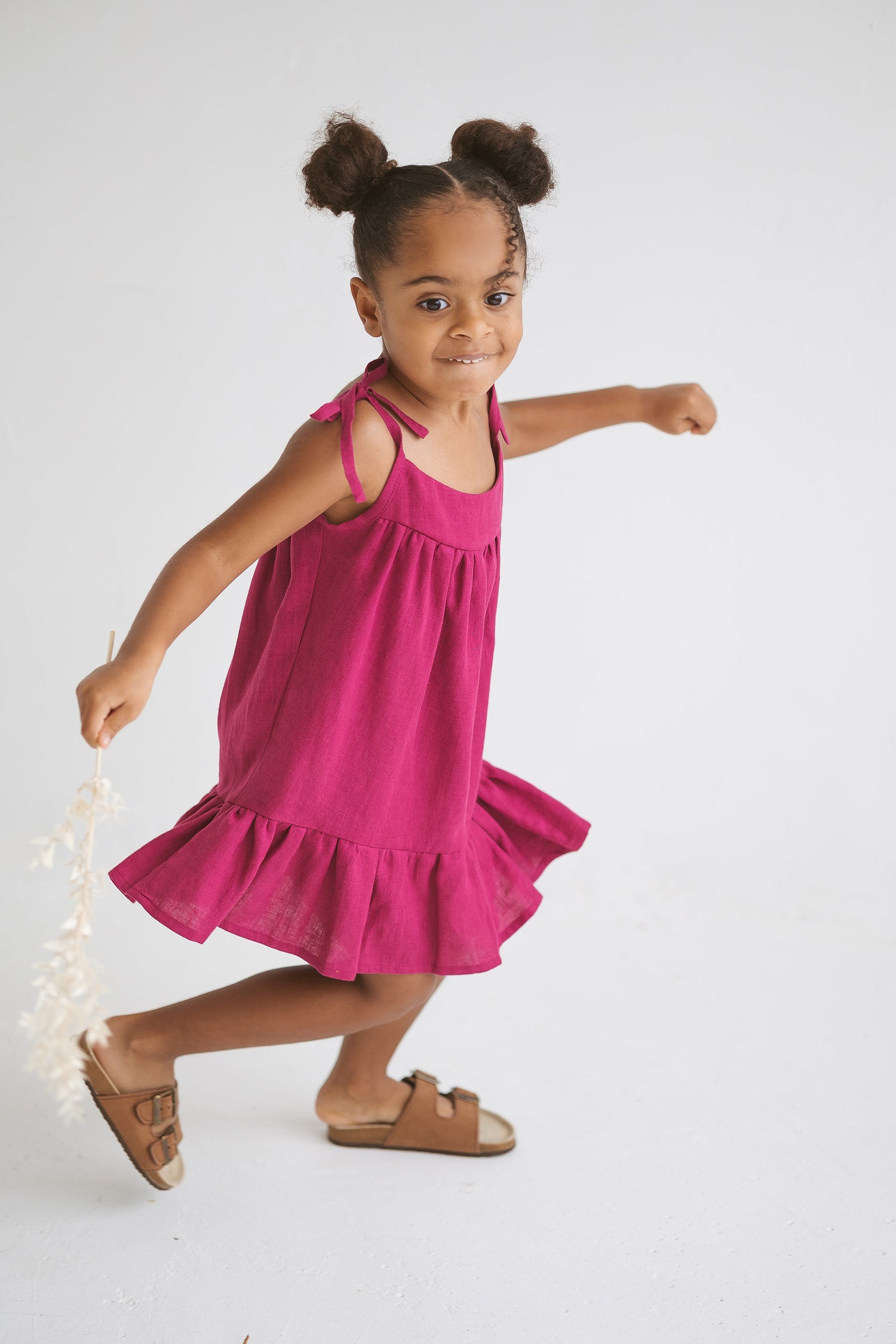 Natural light Linen Girls Dress