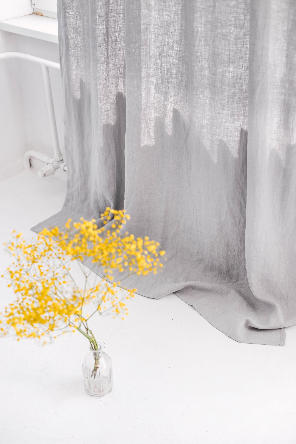 55&quot;/140 CM WIDTH DOUBLE LAYERED LINEN CURTAIN